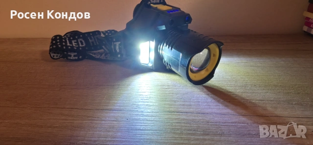 LED МОЩЕН ЧЕЛНИК акумулаторен, снимка 10 - Къмпинг осветление - 53957830