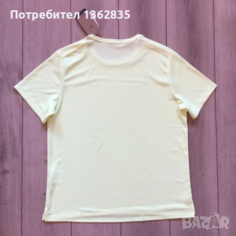 НОВА оригинална електриково зелена тениска бягане NIKE Running Dri-Fit с UV филтър размер L от САЩ, снимка 8 - Тениски - 56117116