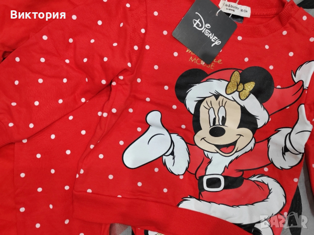 коледни нови дрешки за момиче с мини маус, еленче, снимка 5 - Комплекти за бебе - 52516038