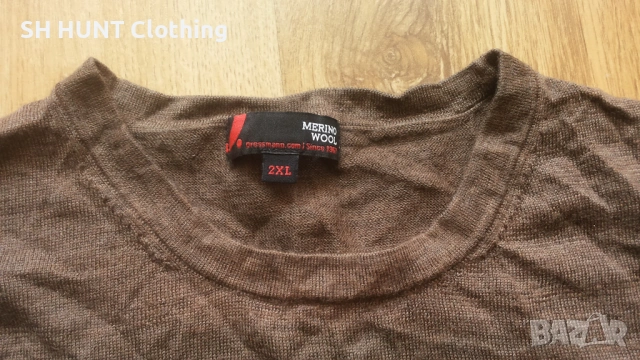 Dressmann 100% Merino Wool размер XL блуза 100% Мерино вълна - 1865, снимка 5 - Екипировка - 53090590