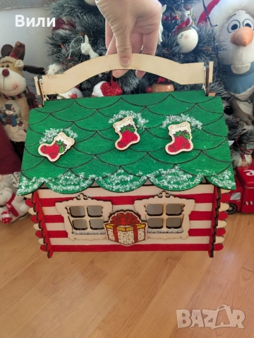 Кутия - коледна къща, снимка 4 - Декорация за дома - 52522295