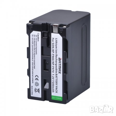 Батерия за SONY NP-F970, NPF970, NP F970, NP-F960, 7200mAh 7.4V видеокамера, NP-F930, NP-F950, F980, снимка 1 - Батерии, зарядни - 30455589