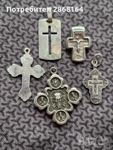 Стари сребърни кръста, снимка 2 - Антикварни и старинни предмети - 50613103