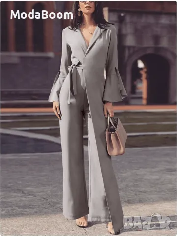 -18 лв.🏷️Стилен дамски гащеризон в сив цвят