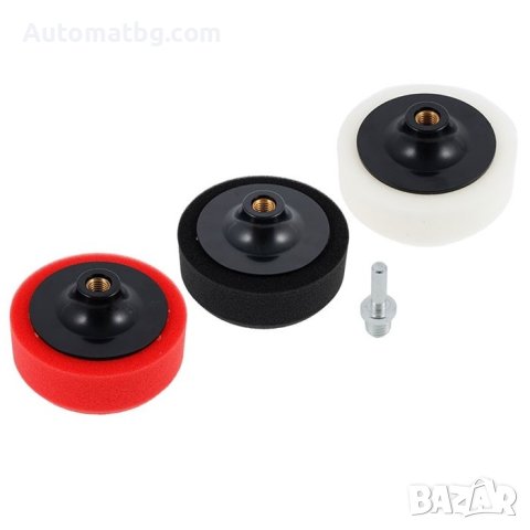 Комплект гъби Automat, Полиращи, С адаптер, 3бр, снимка 2 - Аксесоари и консумативи - 40621287