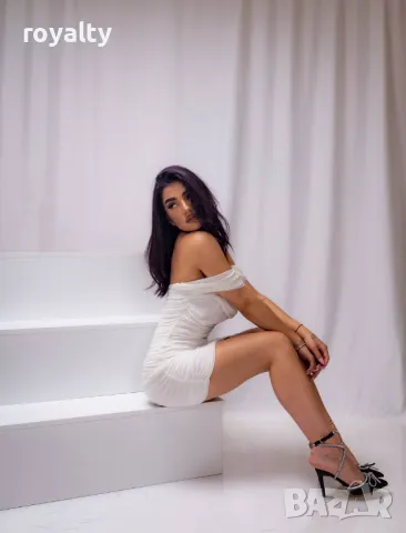 Бяла дамска рокля , снимка 4 - Рокли - 49530343