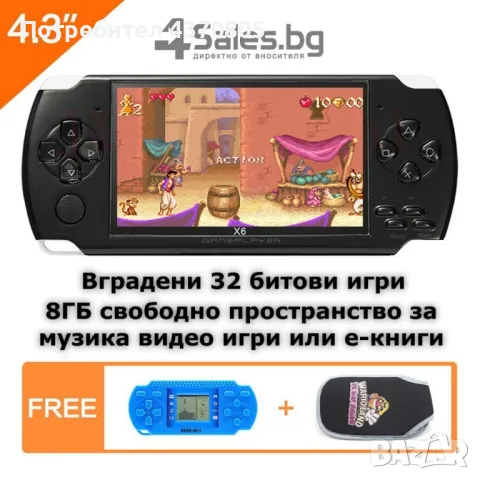 Конзола за игри с 8 GB памет, 4,3 инча дисплей PSP21, снимка 7 - Други игри и конзоли - 49152387