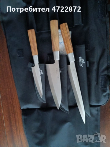 Японски ножове Sabatier комплект 3 ножа, снимка 2 - Други - 53273131