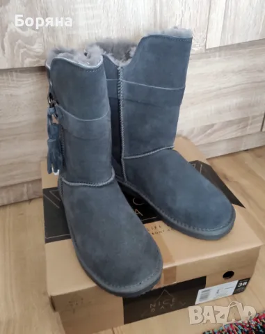 Nice Bay нови ботуши агнешка кожа 38 номер ugly boots, снимка 9 - Дамски ботуши - 47315555