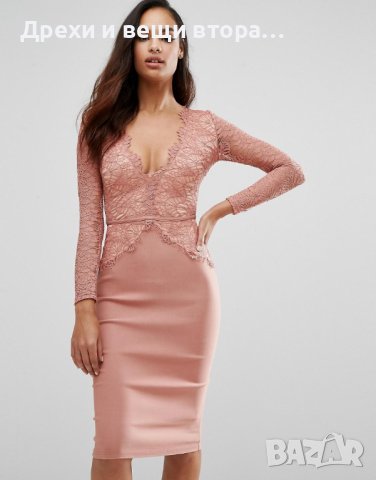 НАМАЛЕНА Дамска рокля Rare London 20 ЛВ, снимка 5 - Рокли - 38310474