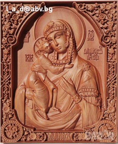 Икона на Св. Панталеймон - авторска дърворезба, снимка 3 - Икони - 50247909