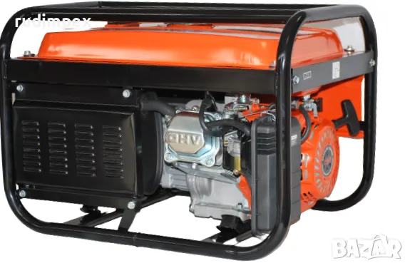 Генератор за ток 3.5 kW, 7.5 HP, бензинов, монофазен, AVR, ръчен стартер, 100% медни намотки, в нали, снимка 5 - Генератори - 49843314