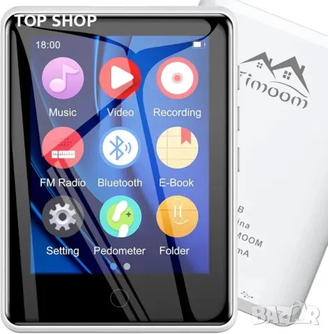 MP3 плейър 32GB с BT 5.0 Поддържа TF до 128GB, Timoom M6 MP3 HIFI Lossless Sound Музикален плейър, снимка 5 - Музикални играчки - 48741814