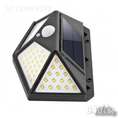 Водоустойчива соларна 100 LED стенна лампа с 3 режима, снимка 2 - Соларни лампи - 50693277