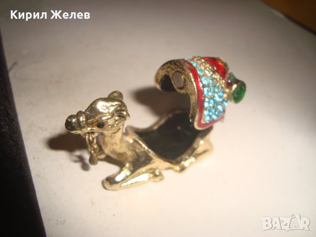ПОЗЛАТЕНА БРОНЗОВА КАМИЛА - МИНИ КУТИЙКА БИЖУ ЕМАЙЛ КАМЪНИ КРИСТАЛИ БРОНЗОВА 5224, снимка 7 - Колекции - 32089057