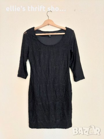 Amisu черна елегантна рокля в размер 40 (М), снимка 5 - Рокли - 25108046