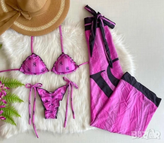 Дамски бански Chanel Victoria Secret Gucci комплект бикини и едно парче , снимка 14 - Бански костюми - 41379041
