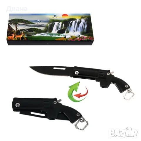 Ножче дизайн на револвер – сгъваемо, снимка 1