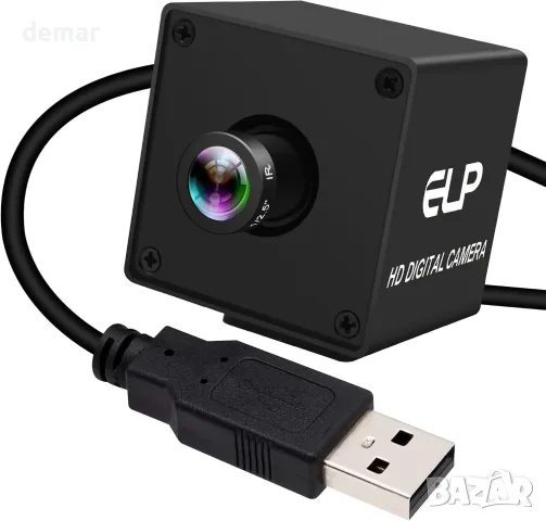 Индустриална USB камера ELP 12 MP, 1080p 120 fps, 16 мм обектив