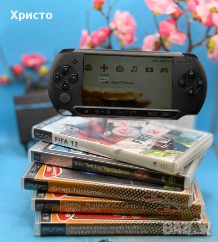 Конзола Sony PlayStation Portable (PSP Street) – E1004 + 5 игри