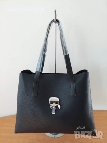 Черна чанта  Karl Lagerfeld 2в1 код SG306R, снимка 2 - Чанти - 40720544