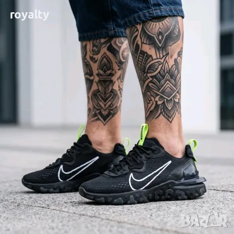 Nike React Vision – Черен / Неоново Нови Мъжки Маратонки с Кутия Найк 
