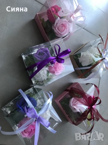Кутия със сапунени рози-8- ми март, снимка 3 - Подаръци за жени - 35544592