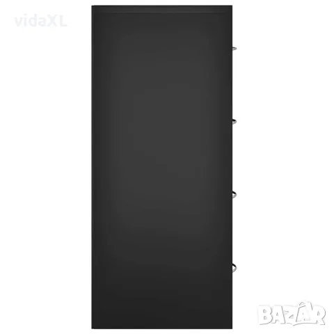 vidaXL Сайдборд с 4 чекмеджета, 60x30,5x71 см, черен, снимка 5 - Бюфети - 56147083