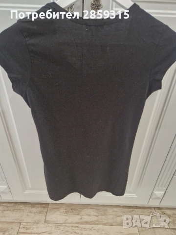 Дамска тениска Guess - размер S, черна, снимка 5 - Тениски - 52155732