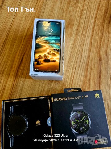 Продавам комплект Huawei P50 pro и часовник Gt 3, снимка 1 - Huawei - 39542439