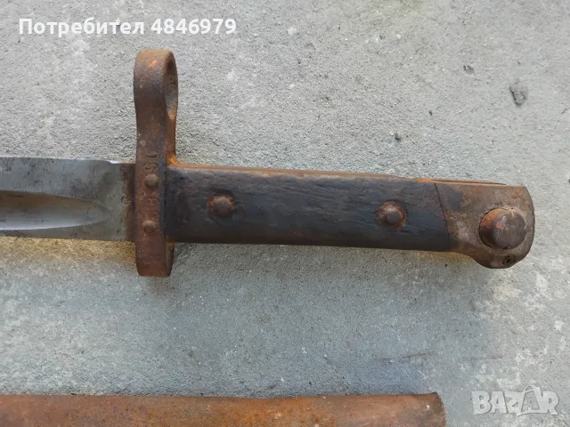 Стар щик/нож/байонет, снимка 2 - Антикварни и старинни предмети - 55992163