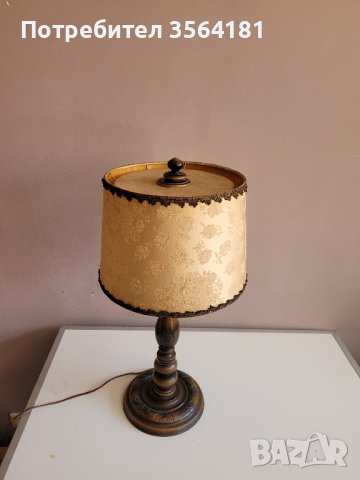 дървена настолна лампа, снимка 5 - Настолни лампи - 42026641