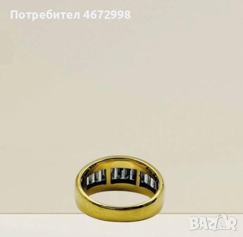 Пръстен със диаманти 2.2 к. И 18к злато, снимка 7 - Пръстени - 53266327