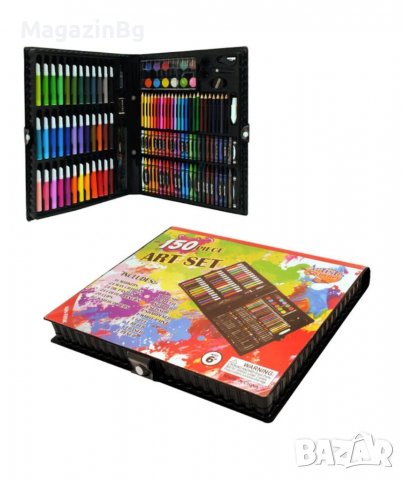 Комплект за рисуване и оцветяване 168 части komplekt za risuvane 
