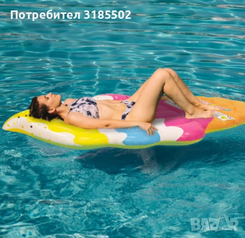 Надуваем дюшек във формата на сладолед, идеален аксесоар за летния сезон, снимка 4 - Надуваеми играчки - 50927796