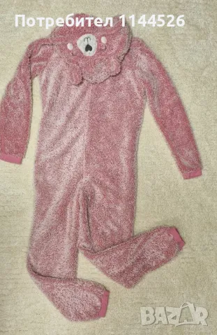 Домашен пухкав гащеризон за момиче  10-12г., снимка 3 - Детски пижами - 47285738