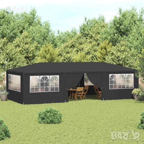 vidaXL Професионална парти шатра със стени 4x9 м антрацит 90 г/м², снимка 2 - Къмпинг мебели - 56147585