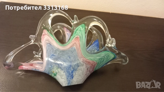 Салфетник Мурано стъкло , снимка 4 - Други - 52242119