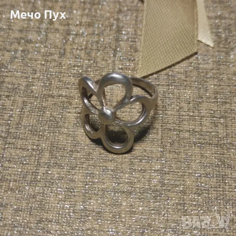 Сребърен пръстен Цвете (252), снимка 2 - Пръстени - 48213969