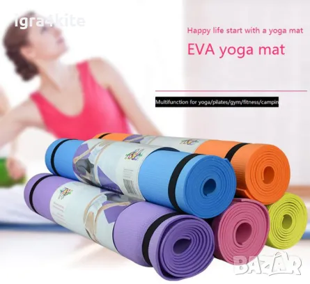 XL Големи дебели постелки за йога, гимнастика, пилатес, фитнес, снимка 11 - Фитнес уреди - 47491177