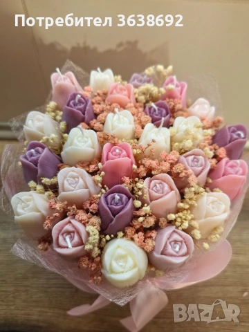 Букет от соеви лалета, снимка 4 - Подаръци за жени - 54045082