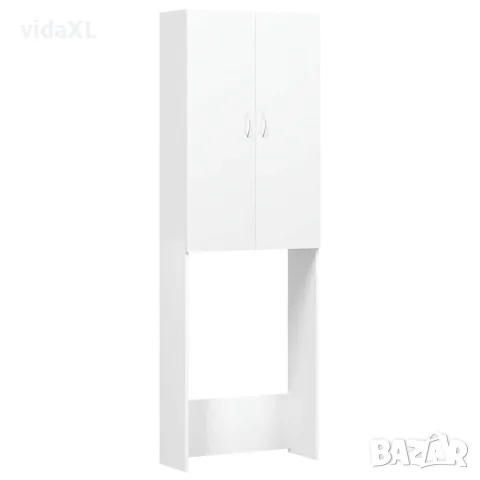 vidaXL Шкаф за пералня, бял, 64x25,5x190 см