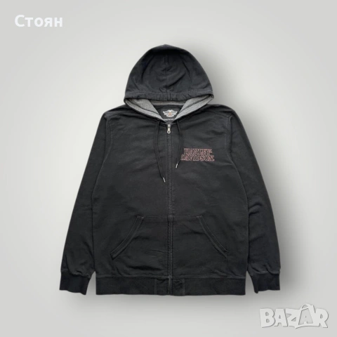 Vintage Harley-Davidson Суичър с Цип, снимка 2 - Суичъри - 52022236