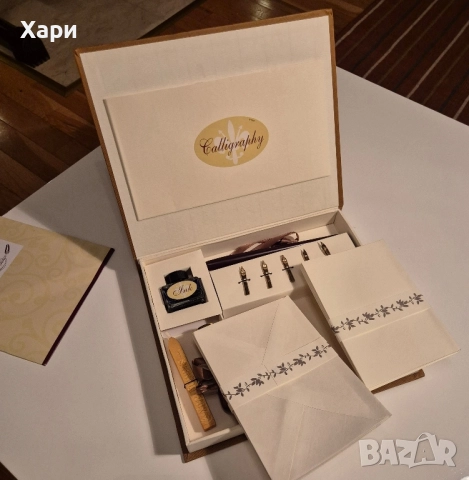 Комплект за калиграфия, Crelando, черен, 30 части, снимка 6 - Ученически пособия, канцеларски материали - 51897942