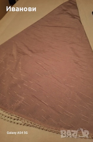 красива Розова кръгла покривка, нова, снимка 2 - Покривки за маси - 52696142