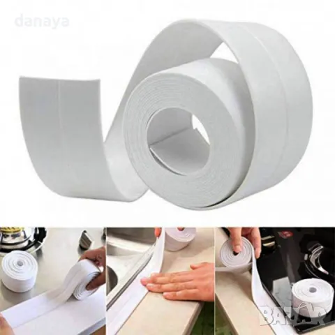 5266 Водоустойчива уплътнителна лента за баня кухня, снимка 8 - Други - 47447406