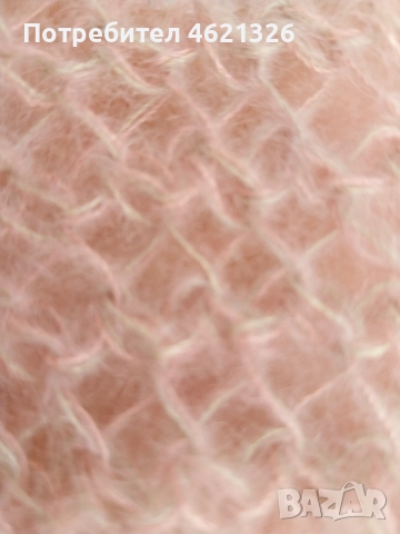 Шал наметка, 65/175 см, копринен мохер, ръчна изработка, нов, лек и топъл,роза и салвия, огледалце, снимка 11 - Други - 52520725