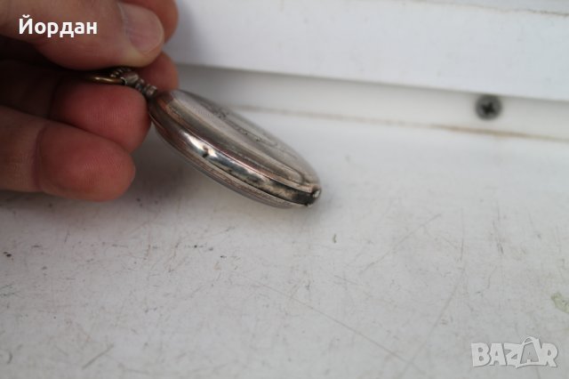 Джобен сребърен Швейцарски часовник 49 мм, снимка 5 - Колекции - 39376314