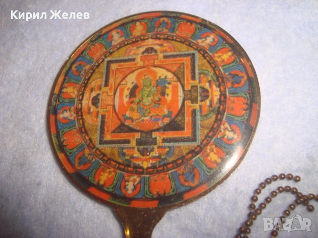 КРАСИВА МЕТАЛНА РАМКА за ДАМСКО ОГЛЕДАЛЦЕ с АСТРАЛНА и МИТОЛОГИЧНА СИМВОЛИКА ОГЛЕДАЛО 32249, снимка 8 - Други ценни предмети - 38257853