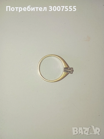 дамски златен пръстен с диамант , снимка 3 - Други - 52863374